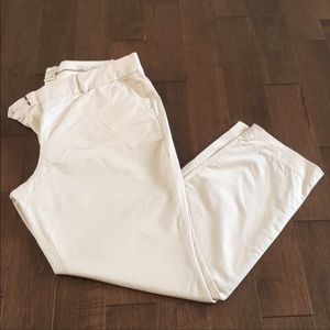 J.Crew Cafe Capri Light Tan Off White 10